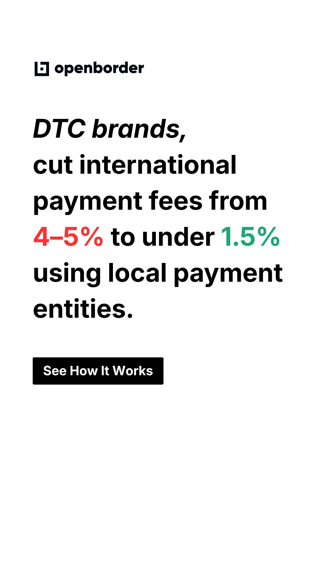 Fees under 1.5%, every market